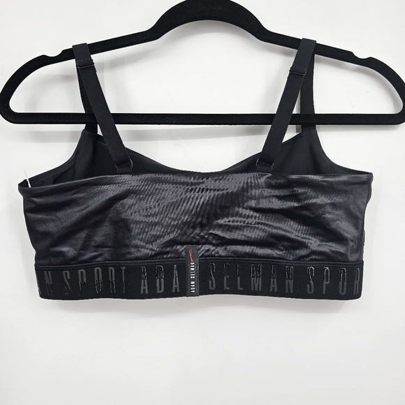 Adam Selman Sport Bra Black Logo Band Lounge Bralette Size L NWOT - Picture 5 of 5